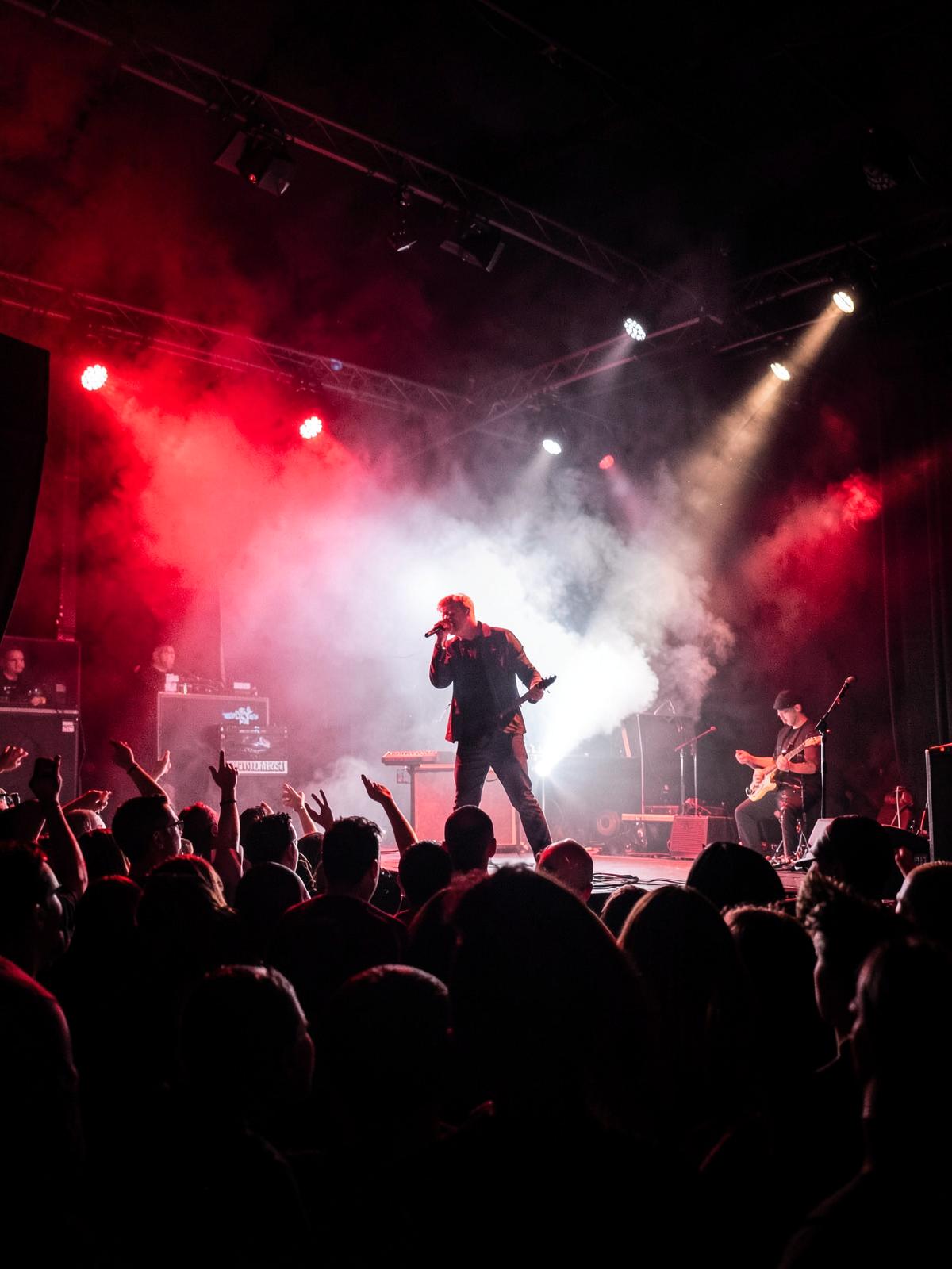 Artist performing live on stage